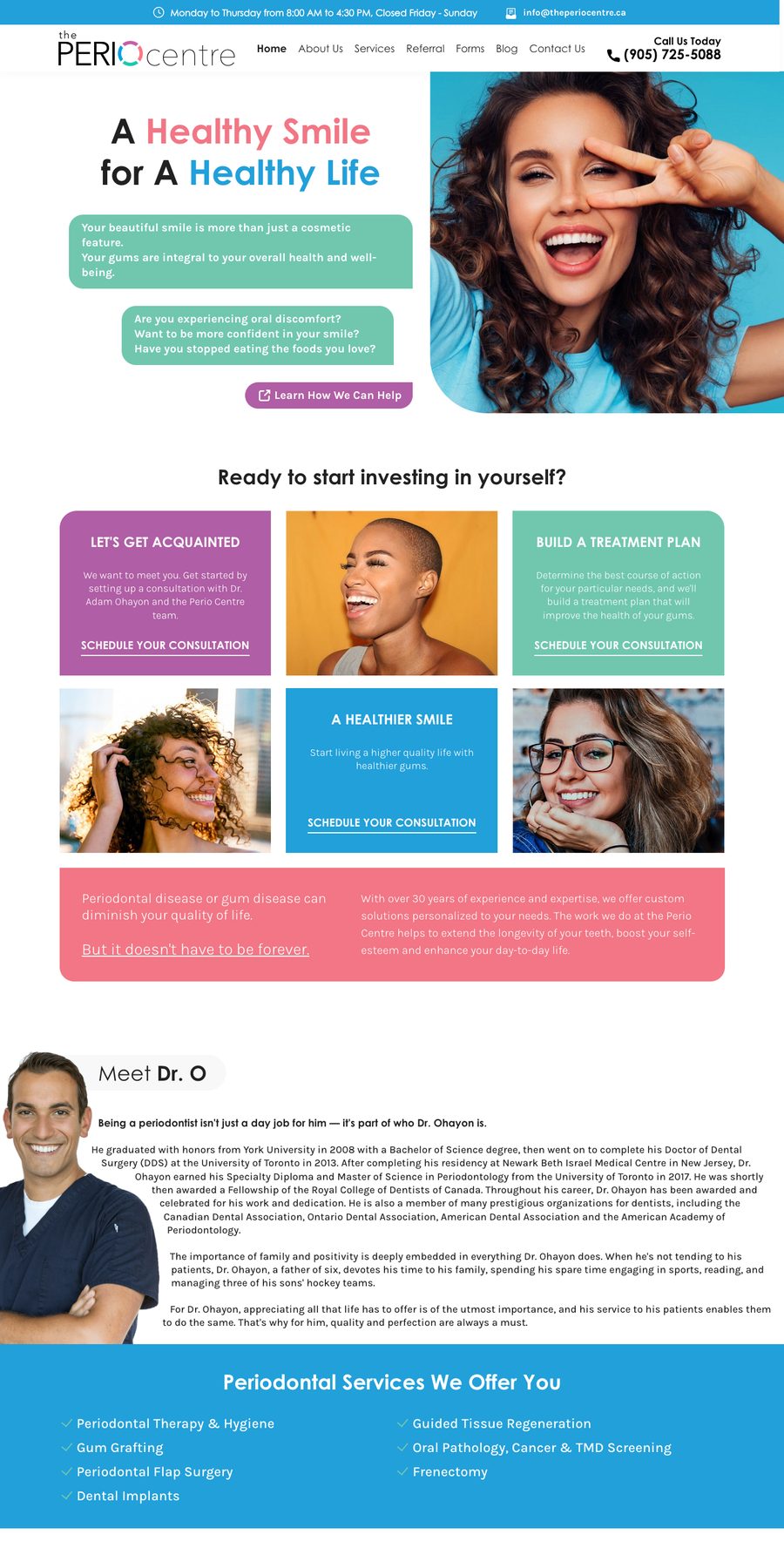 The Perio Centre website